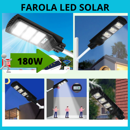 FAROLA LED CON PANEL SOLAR