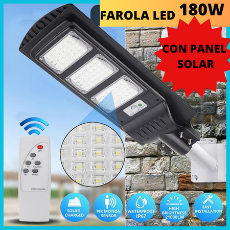 FAROLA LED CON PANEL SOLAR