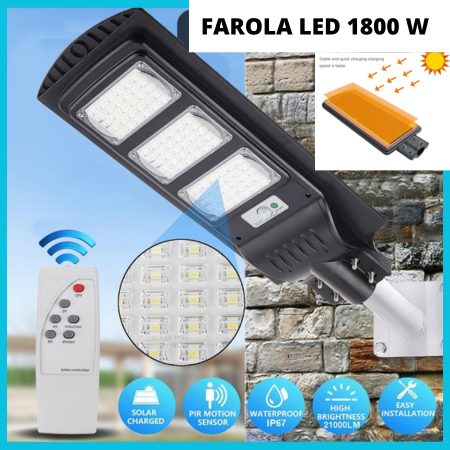 FAROLA LED CON PANEL SOLAR